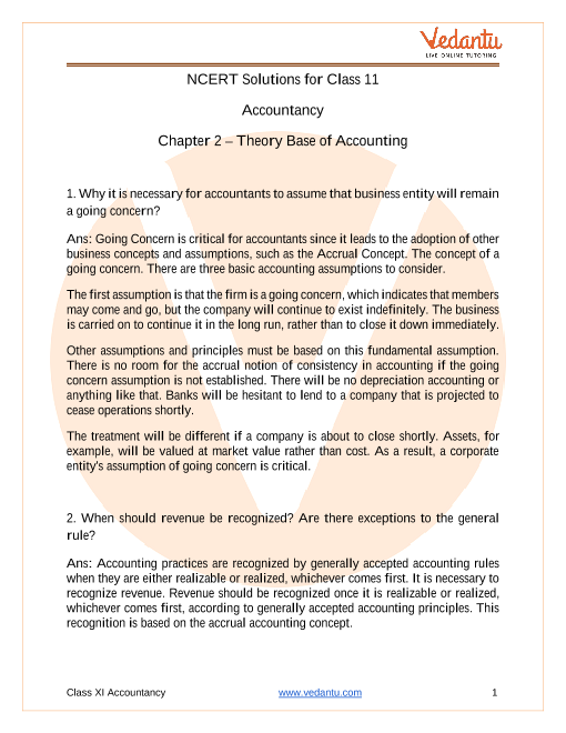 financial accounting part 2 class 11 ncert solutions