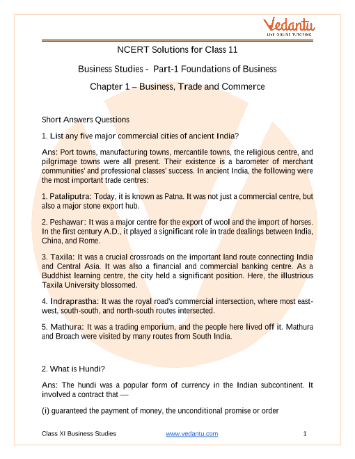 case study questions and answers in business studies class 11