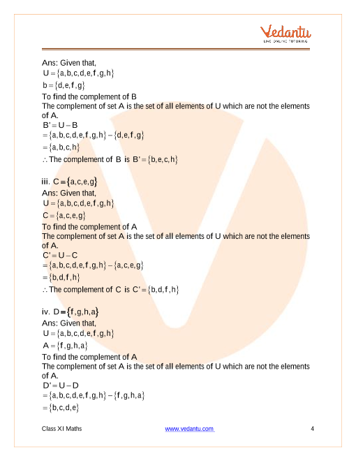 Ncert Solutions For Class 11 Maths Chapter 1 Sets Ex 1 5 Exercise 1 5