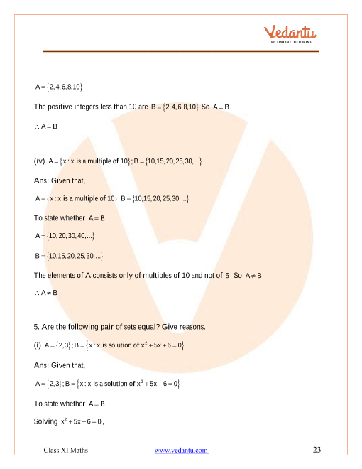 Ncert Solutions Class 11 Maths Chapter 1 Sets Free Pdf Download