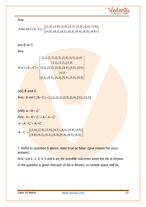 Ncert Solutions For Class 11 Maths Chapter 16 Probability Ex 16 2 Exercise 16 2