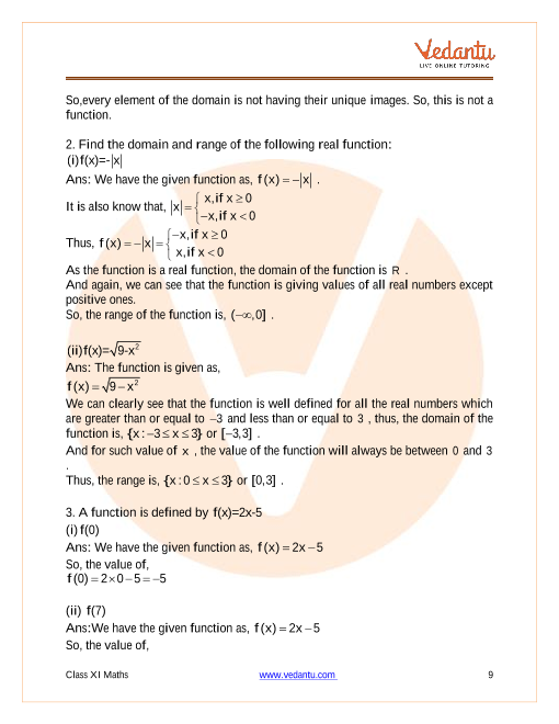 Ncert Solutions For Class 11 Maths Chapter 2 Relations And Functions