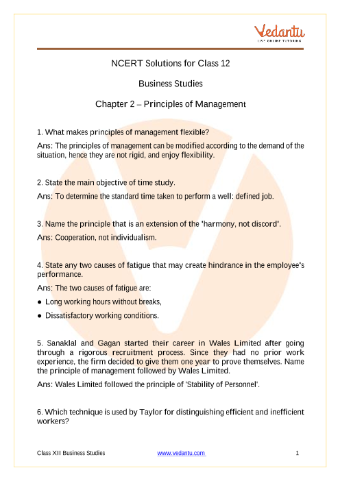 business studies class 12 chapter 2 case study questions