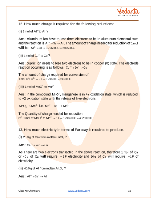 Electrochemistry Class 12 Pdf