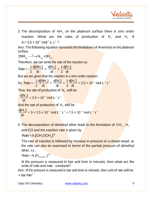 NCERT Solutions for Chemical Kinetics Class 12 FREE PDF Download