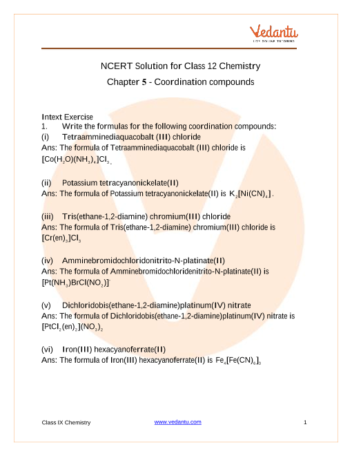 class 12 chemistry ncert intext solutions chapter 9