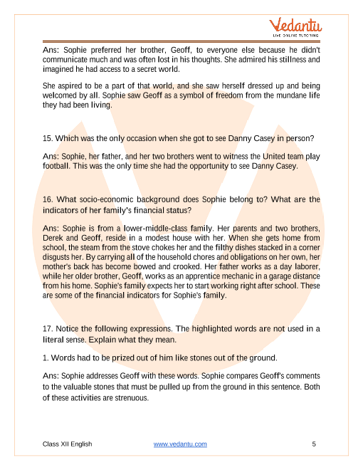 Class 12 English Flamingo Chapter 8 Going Places - NCERT Solutions