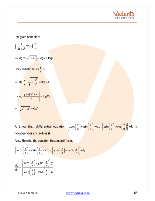 Ncert Solutions For Class 12 Maths Chapter 9 Differential - 