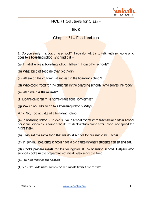 NCERT Solutions for Class 4 EVS Chapter 21 in Hindi and English Medium