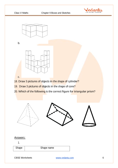 Class 5 Maths Chapter 9 Boxes And Sketches Worksheet 56 Off