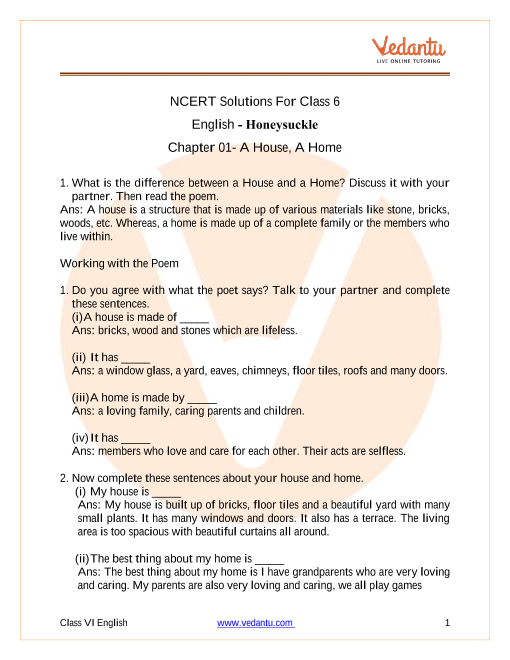 ncert-solutions-for-class-6-english-honeysuckle-poem-a-house-a-home