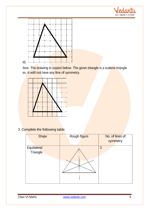 Can you draw a triangle which has (a) exactly one line of symmetry
