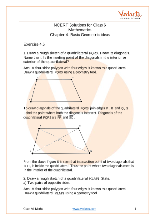 NCERT Solutions for Class 6 Maths Chapter 4 Exercise 4.5: Free PDF 2024