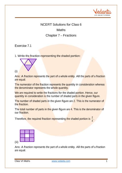 NCERT Solutions for Class 6 Maths Chapter 7 Exercise 7.1: Free PDF 2024