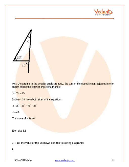 The Triangles and its Properties Class 7 Extra Questions Maths