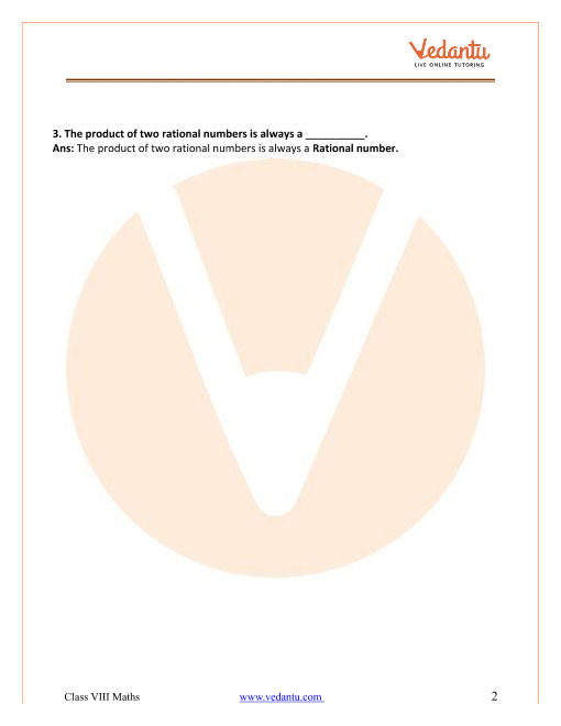 Ncert Solutions For Class 8 Maths Chapter 1 Rational Numbers