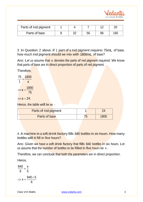 Ncert Solutions For Class 8 Maths Chapter 13 Direct And Inverse Proportion