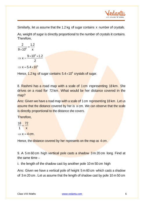 NCERT Solutions Class 8 Maths Chapter 13 Direct and Inverse
