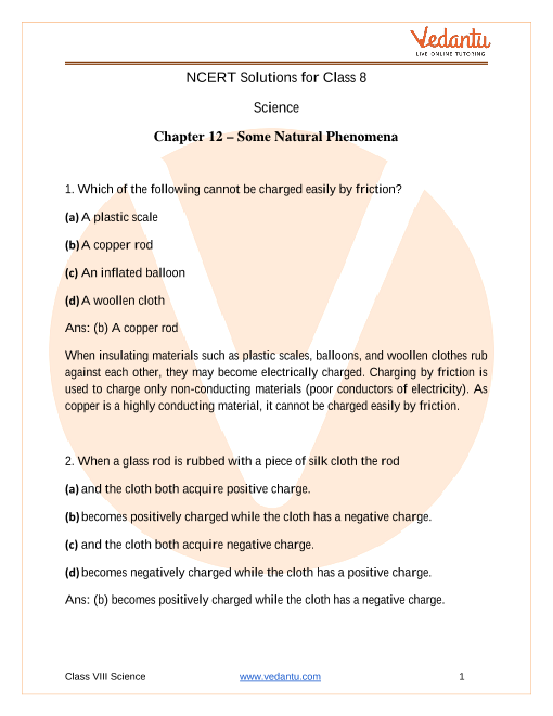 case study questions class 8 science some natural phenomena