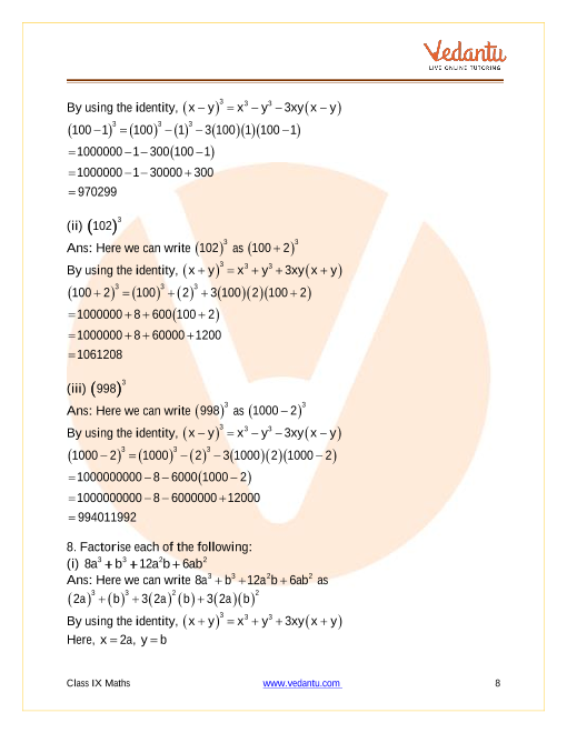 Ncert Solutions For Class 9 Maths Chapter 2 Polynomial Ex 2 5