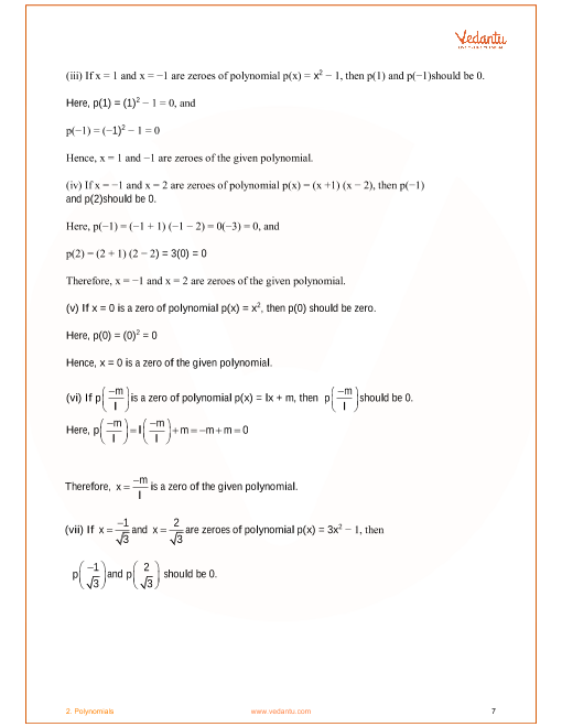 NCERT Solutions for Class 9 Maths Chapter 2 Polynomials