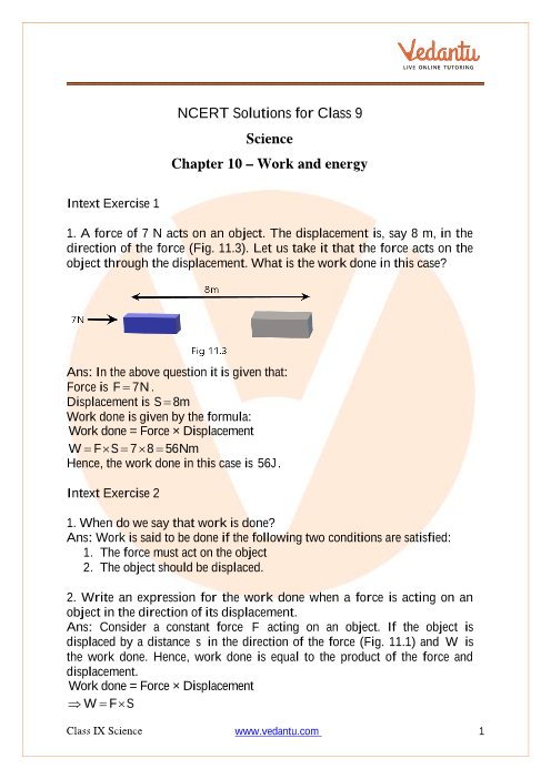 NCERT Solutions for Class 9 Science