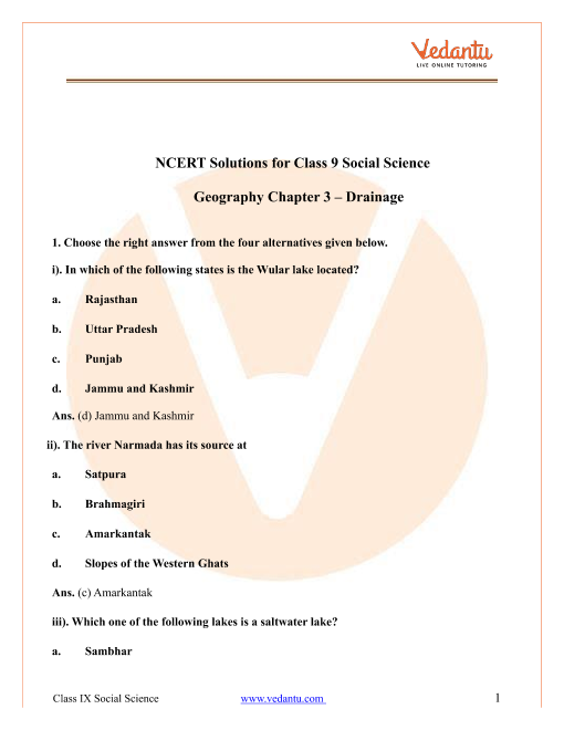 NCERT Solutions For CBSE Social Science Class 9 Contemporary India ...