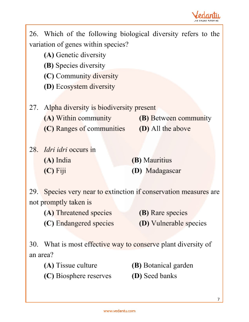 Questions Sur La Biodiversité