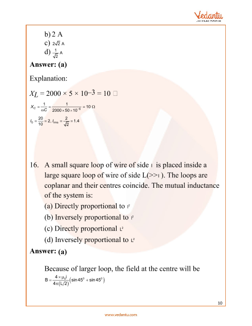 Neet Electromagnetic Induction Important Questions