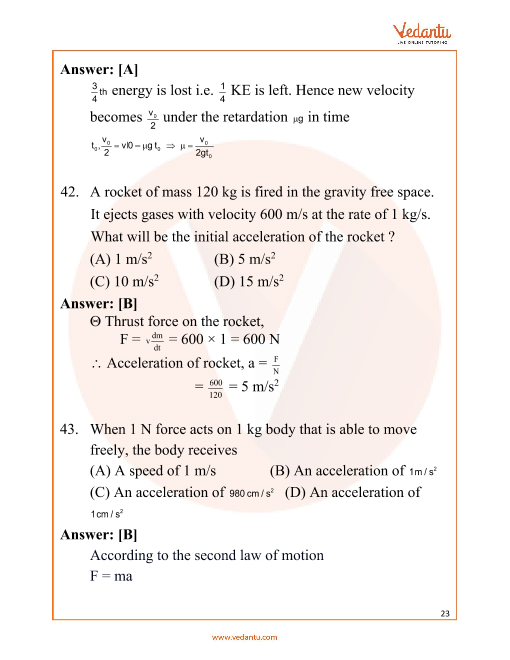 Neet Newtons Laws Of Motion Important Questions Gurukul Of 45 Off 5930