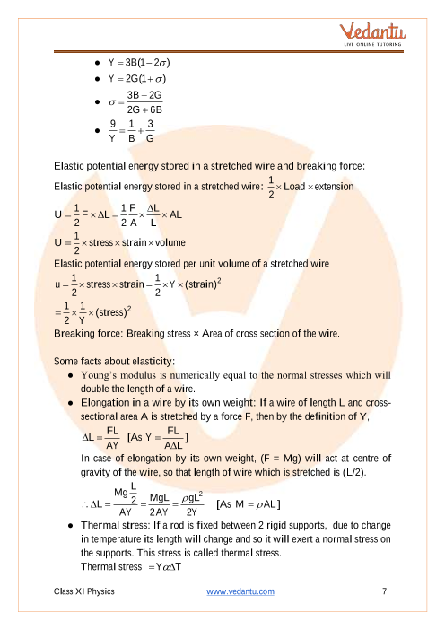 Revision Notes on Mechanical Properties of Solids for NEET 2024 - Free PDF  Download