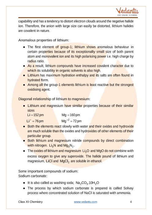 s-Block Elements: Sodium Carbonate (Washing soda) (Na2CO3