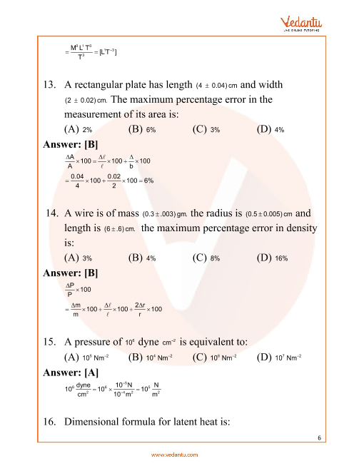 Neet Units Dimensions And Measurements Important Questions 51 Off