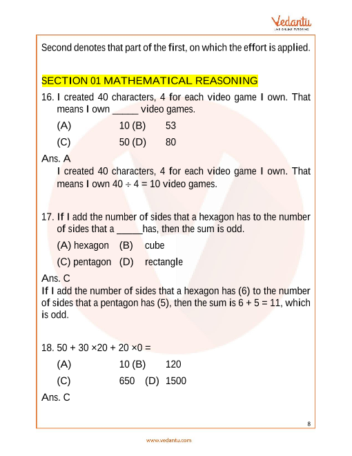 Grade 5 Mathematics Olympiad Preparation Online Practice Questions 