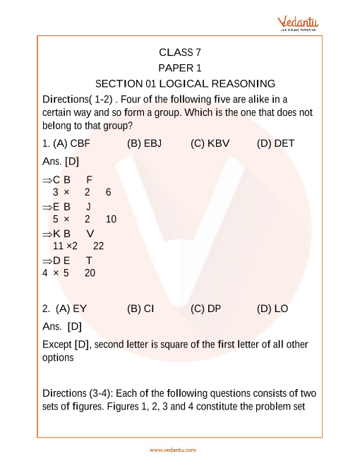 IMO Maths Olympiad Sample Paper 1 For Class 7 With Solutions