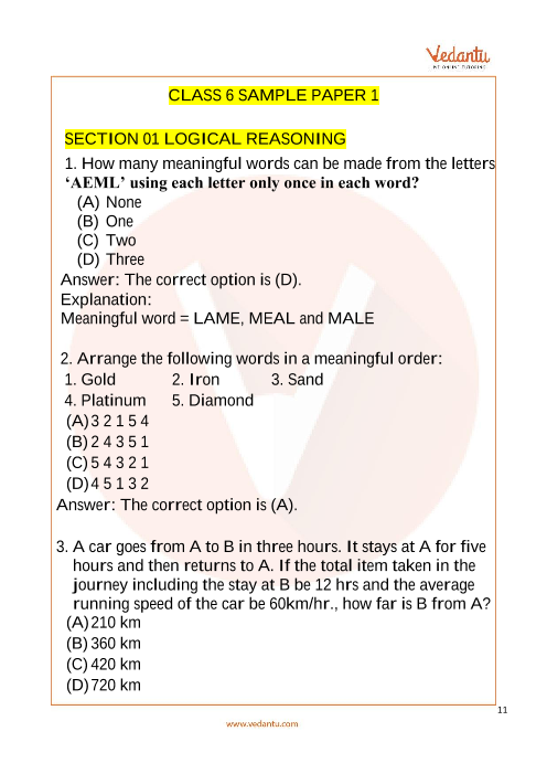 nso science olympiad sample paper 1 for class 6 with solutions