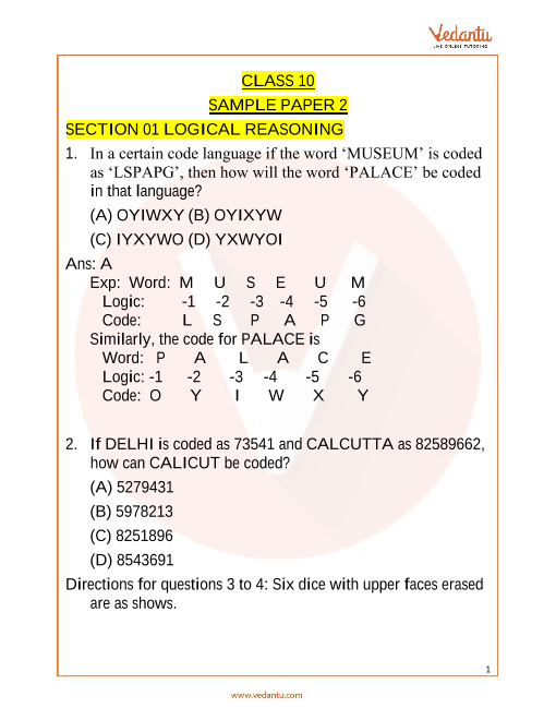 NSO Science Olympiad Sample Paper 2 for Class 10 with Solutions