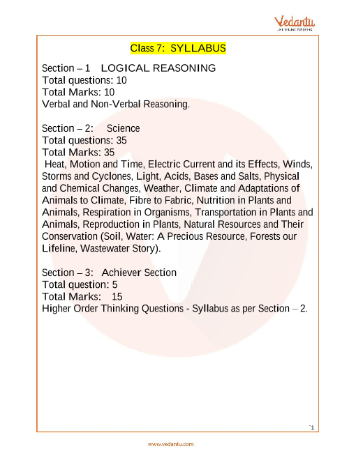 nso-science-olympiad-class-7-syllabus