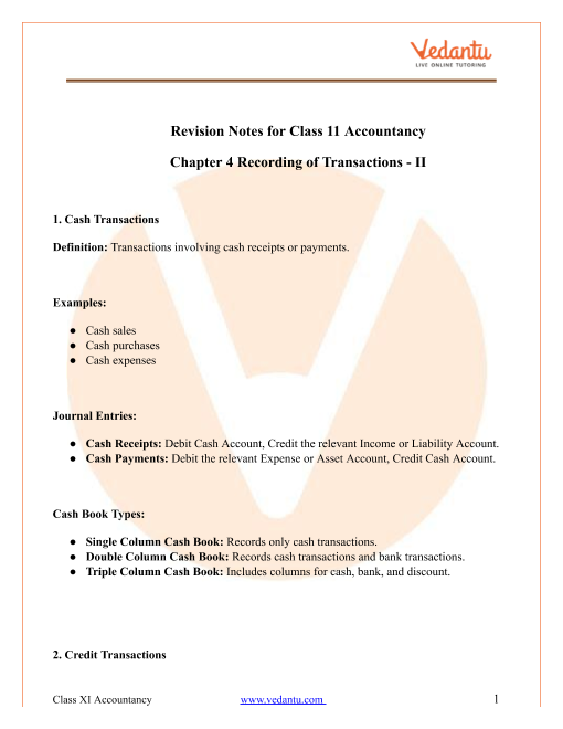 NCERT Solution for Class 11 Accountancy Chapter 1 Introduction to  Accounting Download Free PDF