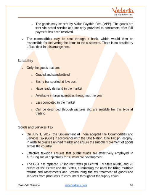 Internal Trade Class 11 Notes CBSE Business Studies Chapter 10 (PDF)