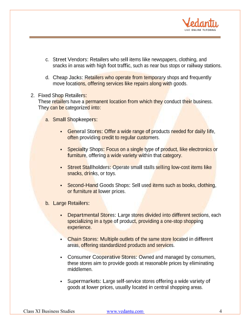 Internal Trade Class 11 Notes CBSE Business Studies Chapter 10 (PDF)