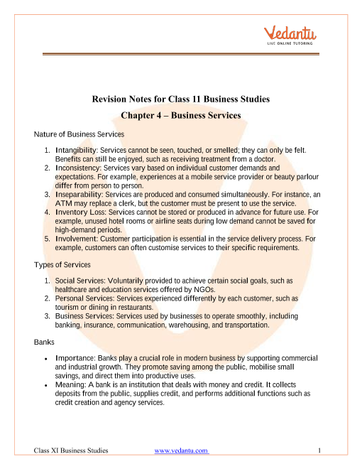 Business Studies Class 12 Notes Pdf Download