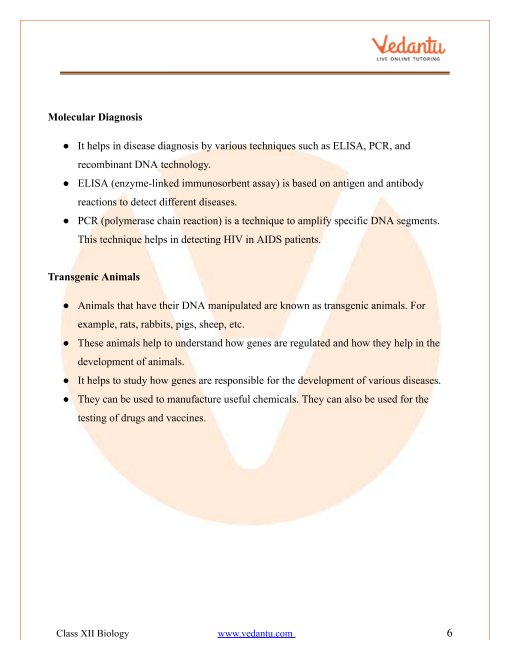 Revision Notes of CBSE class 12 Biology