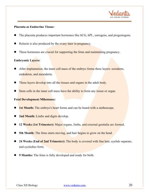 Revision Notes of CBSE class 12 Biology