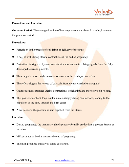 Revision Notes of CBSE class 12 Biology