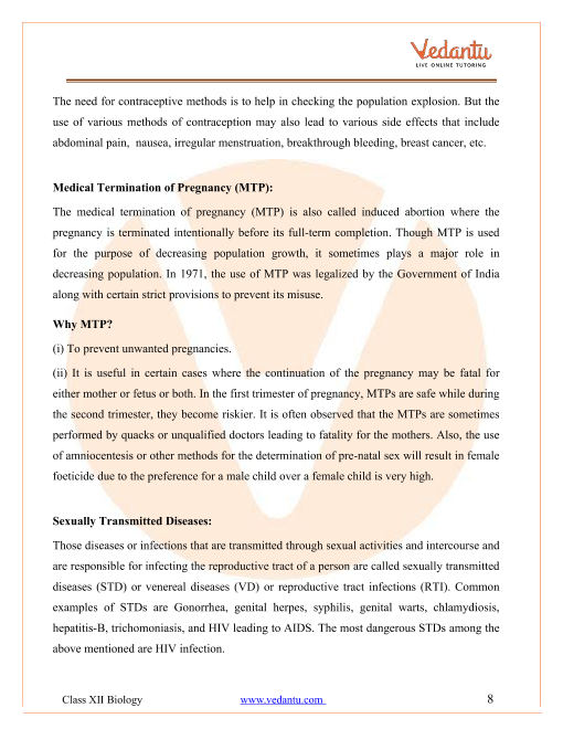 Revision Notes of CBSE class 12 Biology