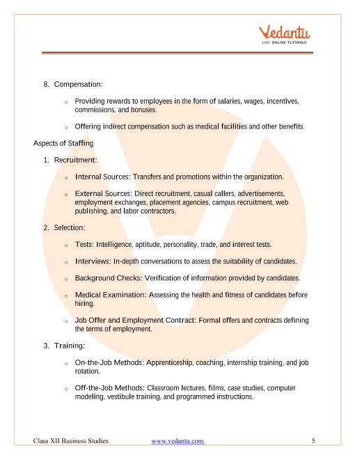 Revision Notes of CBSE class 12 Business Studies