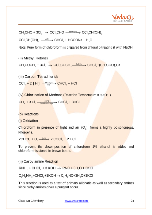 Revision Notes of CBSE class 12 Chemistry