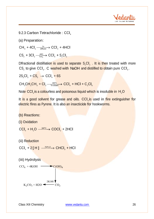 Revision Notes of CBSE class 12 Chemistry