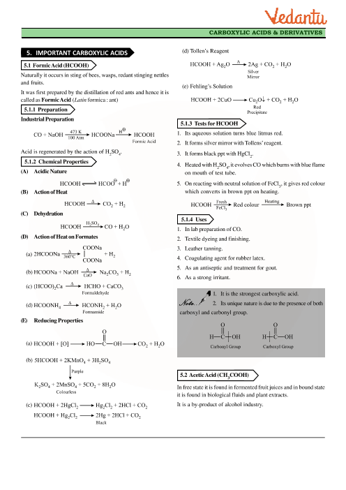 Revision Notes of CBSE class 12 Chemistry